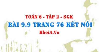 Bài 9.9 trang 76 Toán 6 Tập 2 Kết nối tri thức